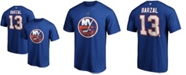 Fanatics Men's Mathew Barzal Royal New York Islanders Team Authentic Stack Name and Number T-shirt